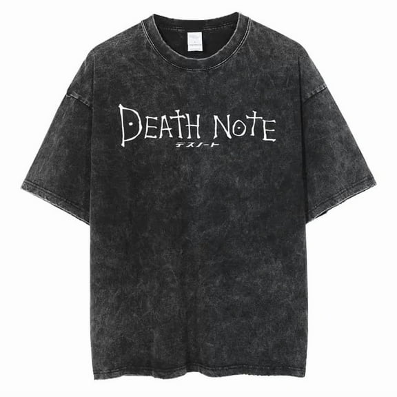 Death Note Men's Cotton Summer T-Shirts Vintage Tee Loose Fit Short Sleeve Casual Tshirts for Men Women 3XL