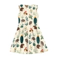thumbnail image 4 of Yuyamidu Hedgehog Cactus Tank Top A Line Dress Skin Friendly Kids Flowy Swing Dresses Size 11-12T Casual Knee Length Midi Dresses Girls Casual A-Line Dress, 4 of 6
