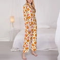 thumbnail image 3 of Sikiie Orange Autumn Leaves Pajamas for Women Set, Womens Pajama Sets, Lounge Sets for Women, 2pjs for Women-XX-Large, 3 of 7