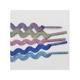thumbnail image 3 of INSPIRE CHIC 2 Pairs Metallic Glitter S-Shaped Wave Shoe Laces, Bling Shiny Shimmer Flat Thin Shoelaces Pink Purple 160cm/63.0", 3 of 6