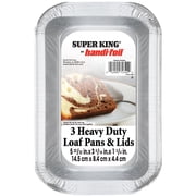 Handi-Foil 5.7 x 3.3 Aluminum Mini Loaf Pans with Lids, 3 Count