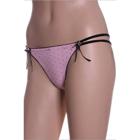 - Emmalise Lovely Lingerie Sexy Cute Polka Dots G-String Thong Panty Free Size - Junior Sizing