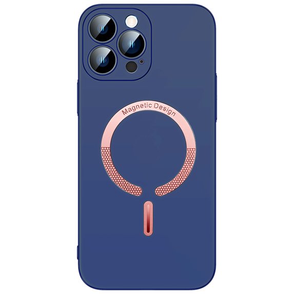 Allytech iPhone 14 Plus Case Cover Compatible with Magsafe Wireless Charger, Shockproof Fingerprint Proof Anti-Drop Defender Slim Thin Magnetic Frosted Shell Case for Apple iPhone 14 Plus 5G, Darkblue