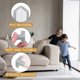 thumbnail image 3 of Protectores de esquina Uxcell 12Pcs Protectores de esquina de mesa Guardias de esquina de muebles y parachoques de bordes (en forma de T, gris), 3 of 6