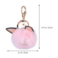 thumbnail image 4 of WRISTBIQUE 1PC Fuzzy Toy Pendant Hair Bulb Shape Pink Alloy Keychain for Family, 4 of 8