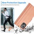 thumbnail image 6 of SaniMore for iPhone 15 Plus 6.7" 2023 Case, PU Leather Magnetic Flip Folio Shell with Card Holders RFID Blocking Kickstand Shockproof TPU Case Magnetic Closure Business Cover, Rosegold, 6 of 13
