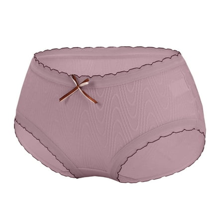 Panties for Women Wicking Lace Sexy Triangle Lift Midriff Comfortable Seamless Panties Cotton Ladies Brief