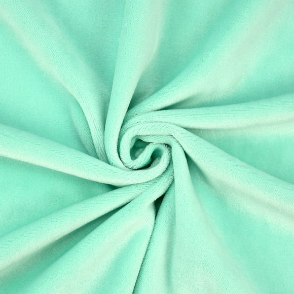 Tissu Peluche à Poil Court pour Couture / Minky pour Peluches et Bien d'Autres ✦ 39.5x29.5 Pouces ✦ Longueur du Poil 1/16 Pouce (1.5 mm) ✦ Vert Menthe