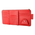 thumbnail image 3 of LOVIVER Auto Sun Visor Organizer for Card, Pen, Key, Glasses Storage Pouch Organizer Red with Zipper, 3 of 8