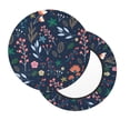 thumbnail image 2 of Kll Colorful Flowers Round Bar Chair Cushion Cover 14 Inch,Bar Stool Protector With Elastic, Soft Washable, 2 of 7