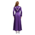 thumbnail image 3 of iiniim Womens Church Robe Gown Priest Long Sleeves Maxi Dress Halloween Costumes Purple S, 3 of 7