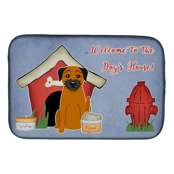 Dog House Collection Border Terrier Dish Drying Mat