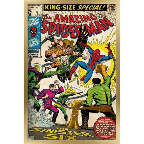 Marvel Comics - Spider-Man - Amazing Spider-Man #6 Wall Poster, 22.375" x 34", Framed