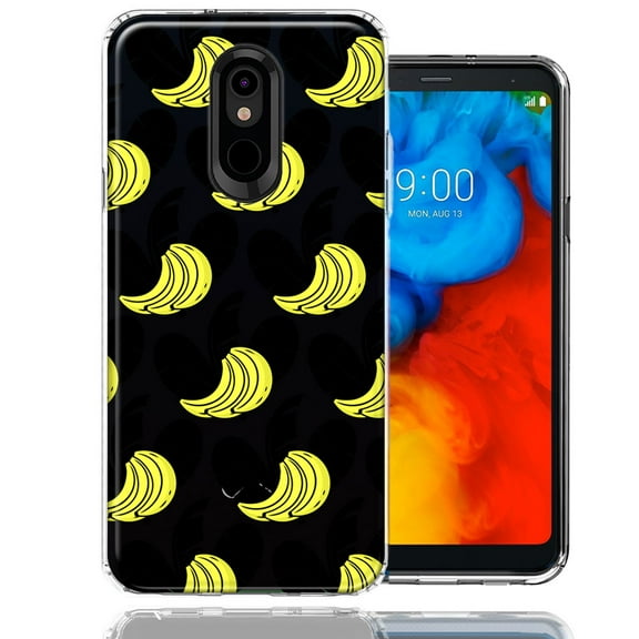 MUNDAZE For LG Aristo 4/Escape PLUS/Tribute Royal Tropical Bananas Design Double Layer Phone Case Cover