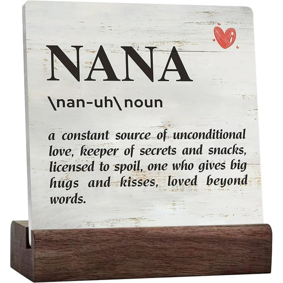 Nana Definition Ceramic Table Sign Rusitc Grandmother Definition Ceramic Table Sign Farmhouse Home Office Desk Shelf Decor, Nana's Birthday Mother's Day Gift
