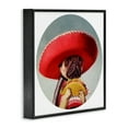 thumbnail image 5 of Stupell Industries Pug in Sombrero with Taco Animals & Insects Painting Black Framed Art Print Wall Art, 24 x 24, 5 of 9