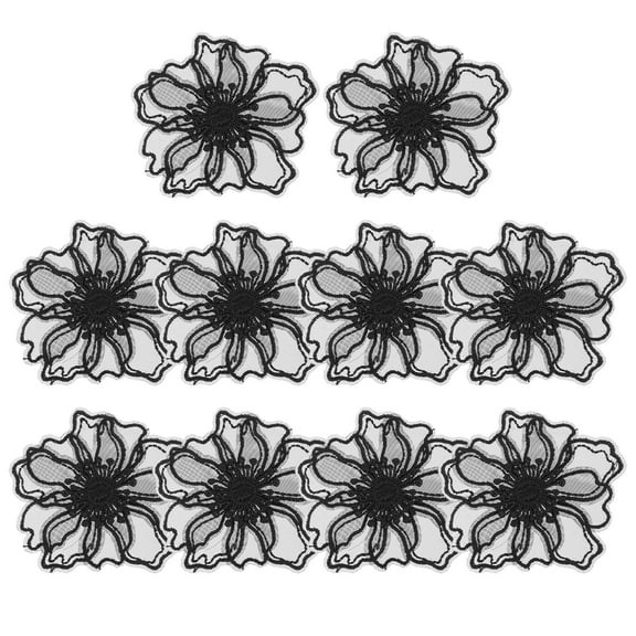 LEORX Embroidery Applique Patches Lace Flower 10Pcs