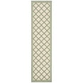 thumbnail image 6 of SAFAVIEH Beach House Nima Trellis Indoor/Outdoor Runner Rug Cream/Green, 2' x 8', 6 of 10