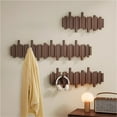 thumbnail image 6 of Natural Wood Wall Mounted Coat Rack with Hook Rack, Entrance Wall Art Hooks, Piano Key Coat Rack, 6 of 7
