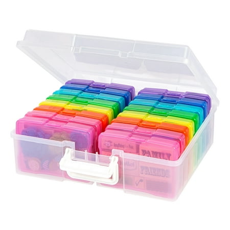 UPC 762016456805 product image for IRIS USA  4  x 6  Photo and Craft Keeper  16 Multi-Color Plastic Cases Inside | upcitemdb.com