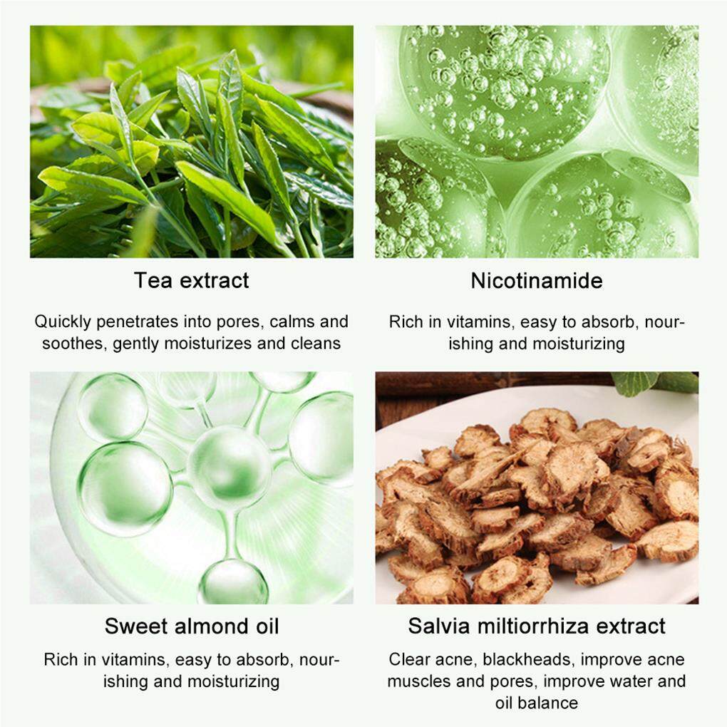 100g Green Tea Cooling Cleansing Mud Green Tea Mask Green Tea Facial Detox Mud Mask Deep Cleansing Mask