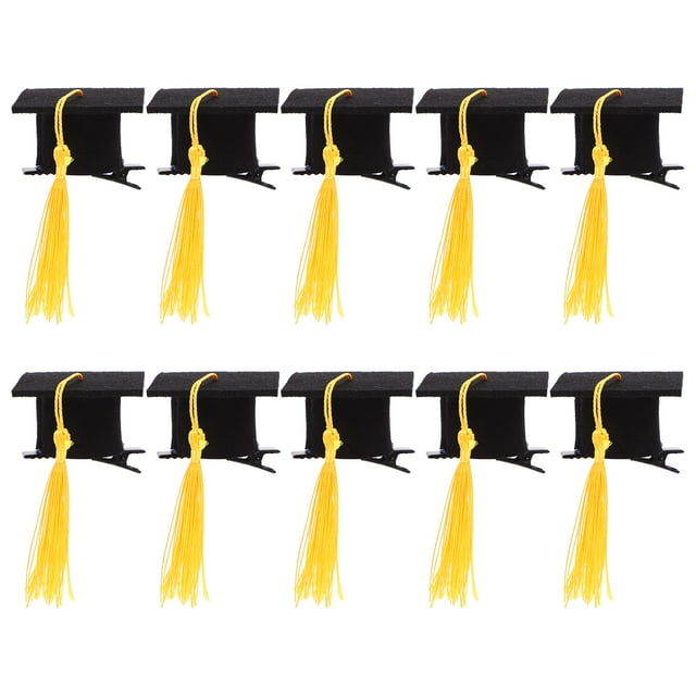 BRIGHTFUFU 10Ud Clips De Pequeños Con Gorro De Graduación Para Fiestas Y Celebraciones