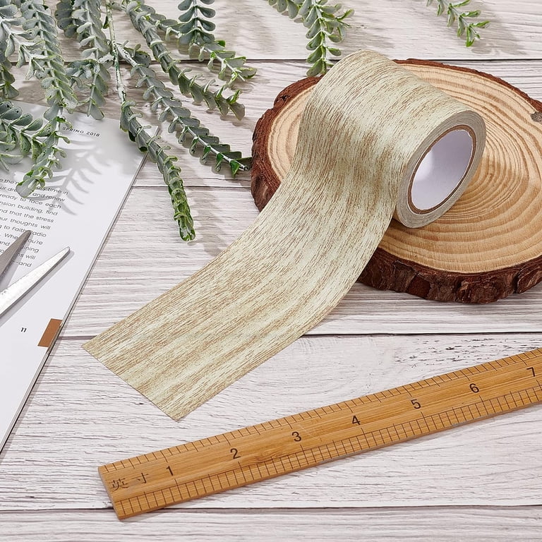 Wood Grain Repair Tape - 2.2 Inch X 15ft, Waterproof Faux Wood, 7 Colors, Peel & Stick