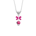 thumbnail image 2 of Delight Jewelry Hot Pink Ladybug Spinner Hot Pink Bow Heart Necklace, 2 of 4