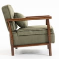 thumbnail image 5 of PAPROOS Accent Chair with Storage, Mid Century Corduroy Reading Chair with Pillow, Wood Frame Upholstered Armchair for Living Room Bedroom, Green, 5 of 10