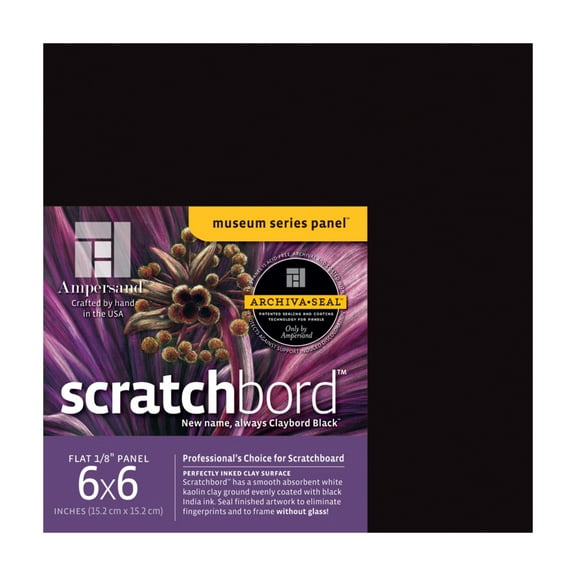 Ampersand Art Scratchbord, 6" x 6", 3/Pkg.