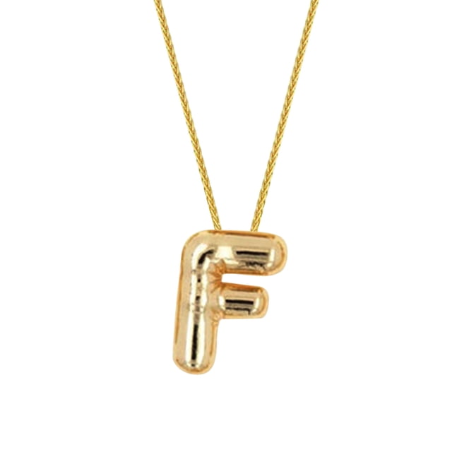 Xihbxyly Ofertas Por Tiempo Limitado Hoy Colgante de Letras Del Alfabeto con Globos, Colgante de Cobre, Collar Versatil