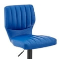 thumbnail image 5 of Bardot Adjustable Height Blue Faux Leather Swivel Bar Stool, 5 of 8