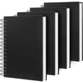 thumbnail image 1 of Lined Spiral Notebook B5 Black Journal 7.48'' X 10.18''-4 Pack 7mm College Ruled Hardcover Notebooks 160 Pages 100GSM Thick Paper for Note Taking School Office Supplies, 1 of 7
