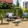 thumbnail image 2 of Costway 4-Piece Patio Furniture Set with Loveseat, Sofas, and Glass Table, Grey, 2 of 10