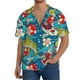 thumbnail image 1 of Fotbe Japanese Koi Camisa Estampada de Manga Corta para Hombre, Casual de Verano, Estilo Playero, Sin Arrugas-Medium, 1 of 5