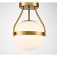 thumbnail image 2 of HOLKIRT Modern Light Fixture,Mid Century Semi Flush Mount Ceiling Light,Kitchen Light Fixtures Hallway Light Fixtures Ceiling,Brass Globe Ceiling Lig, 2 of 9