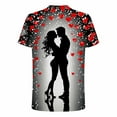 thumbnail image 4 of Ceisia Men Casual Round Neck Printing Pullover Fitness Gift Sports Short Sleeve T-Shirt - Valentine's Day Casual Tops, 4 of 5