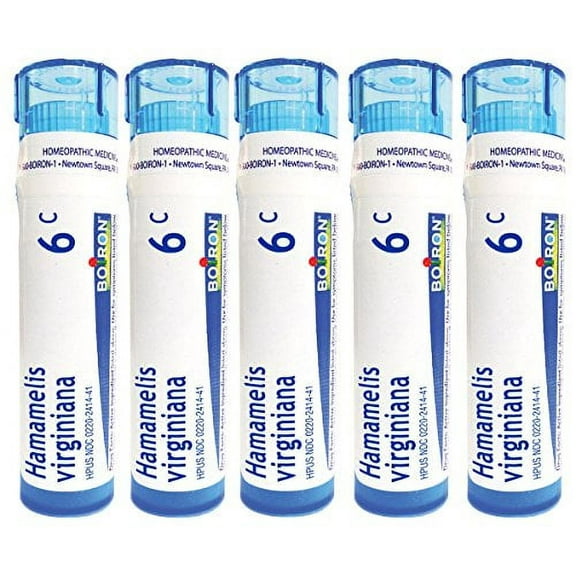 Boiron Hamamelis Virginiana 6C, Homeopathic Medicine for Hemorrhoids (Pack of 5)