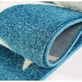 thumbnail image 4 of Ladole Rugs Botanical Style Simple and Creative Indoor Area Rug Carpet in Blue and Cream, 6x9 (6'2" x 9'2", 190cm x 280cm), 4 of 4