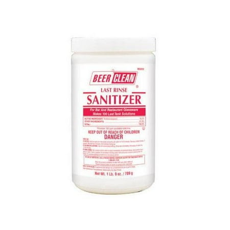 Beer Clean Last Rinse Glass Sanitizer, Powder, 25 Oz Container