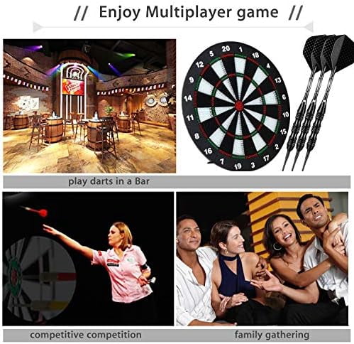 Professional Soft Tip Darts Set 20 Grams - 50 Rubber O-Rings + 30 Darts Plastic Tip + Aluminum Shafts + 6 Standard Flights + Portable Case for Electronic Dart Board