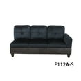 thumbnail image 5 of Hommoo Lint & PVC L-Shaped Sectional Couch and Sofa Set, Modern Living Room Furniture Set, Left Side, Dark Blue And Brown, 5 of 8