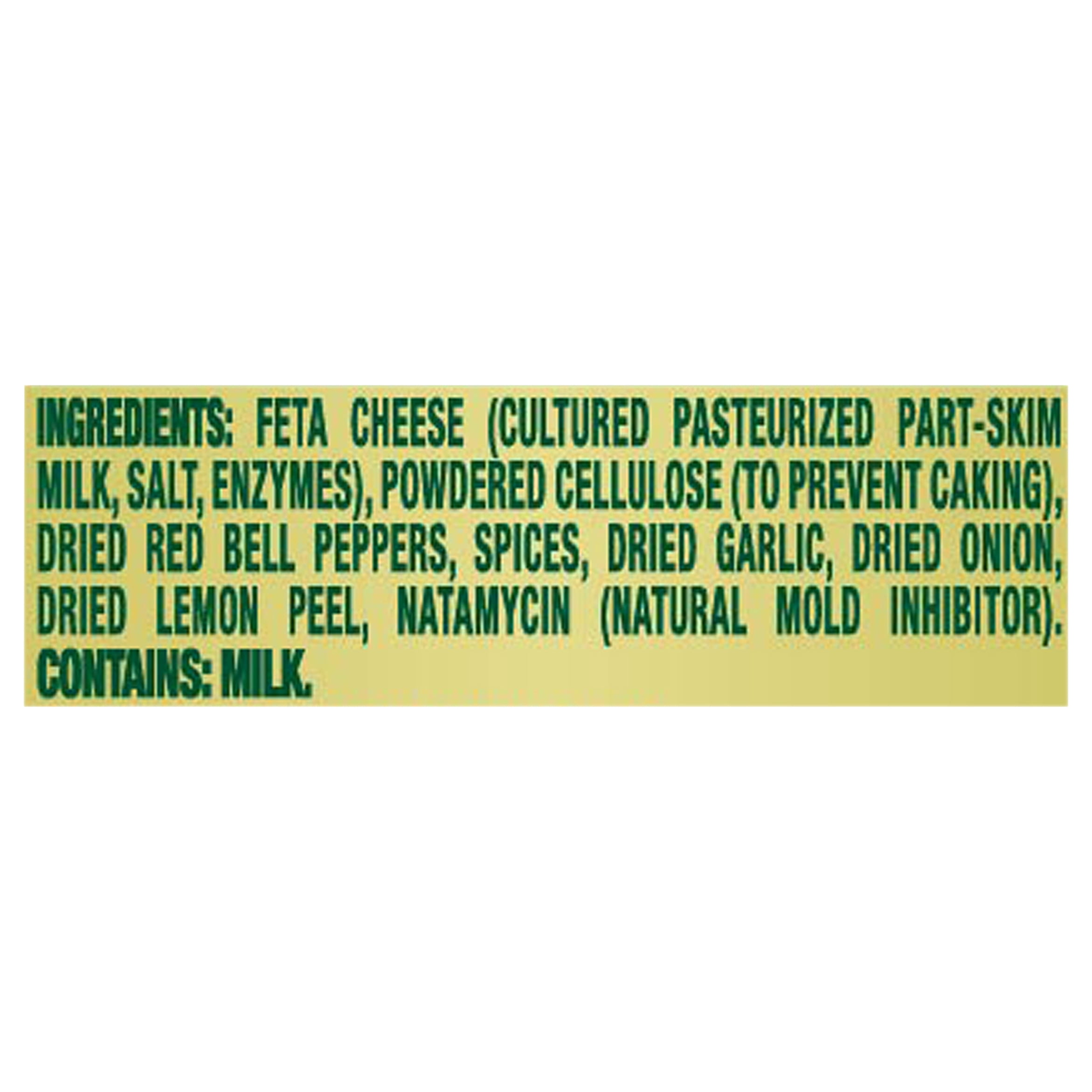 Athenos Mediterranean Herb Crumbled Feta Cheese 6 oz, Refrigerated, Plastic Tub
