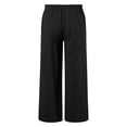 thumbnail image 3 of Lumosvexa Boys Cotton Linen Pants, Breathable Lightweight Loose Fit Spring Summer Daily Pants Black 10-12, 3 of 10