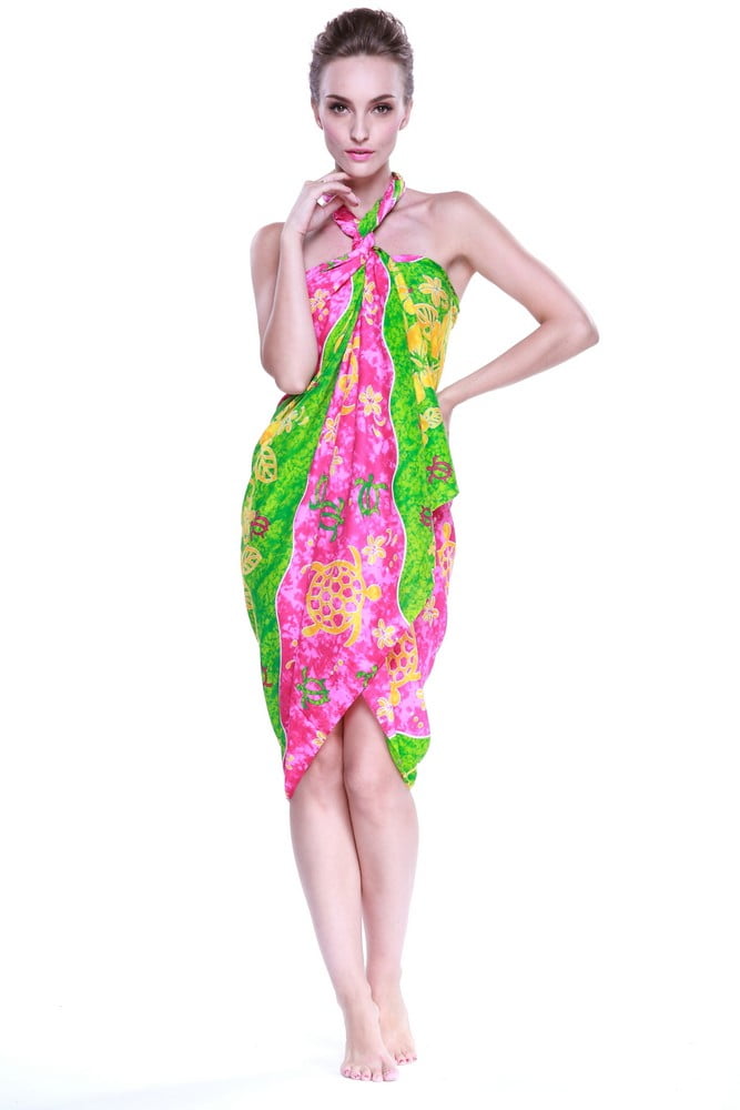 tropical sarong dress