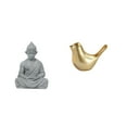 thumbnail image 1 of Estatua de mono,Estatua de Buda Mono para Interiores y Exteriores Budista,Figuras en miniatura meditando para decorar el jardín del hogar,Figura de pájaros,Figura de pájaro, 1 of 8