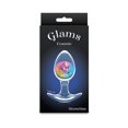 thumbnail image 2 of NS Novelties Cosmic Glams Silicone Glass Anal Plug, Medium, Rainbow, 2 of 5