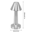 thumbnail image 3 of Lámpara de mesa LED 3W 3 colores Atenuación continua USB Recargable Luz de noche LED inalámbrica Plata, 3 of 8