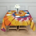 thumbnail image 3 of Colorful Rainbow Tie Dye Spiral Pattern Square Tablecloth,Waterproof Square Table Cover,Wipeable Spillproof Washable Table Cover for Home Kitchen Party Decor 42"X42"(107x107cm), 3 of 6