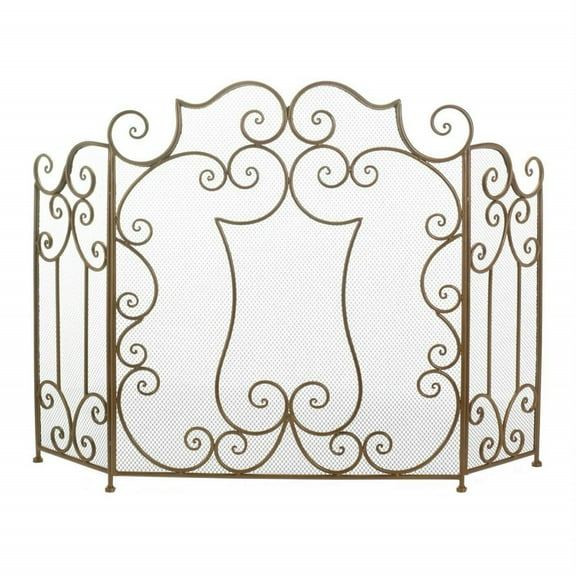 Accent Plus Modern Scroll Fireplace Screen